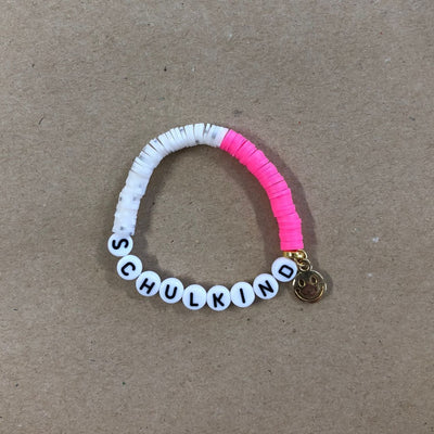 Armband „Schulkind“ in pink/marmor