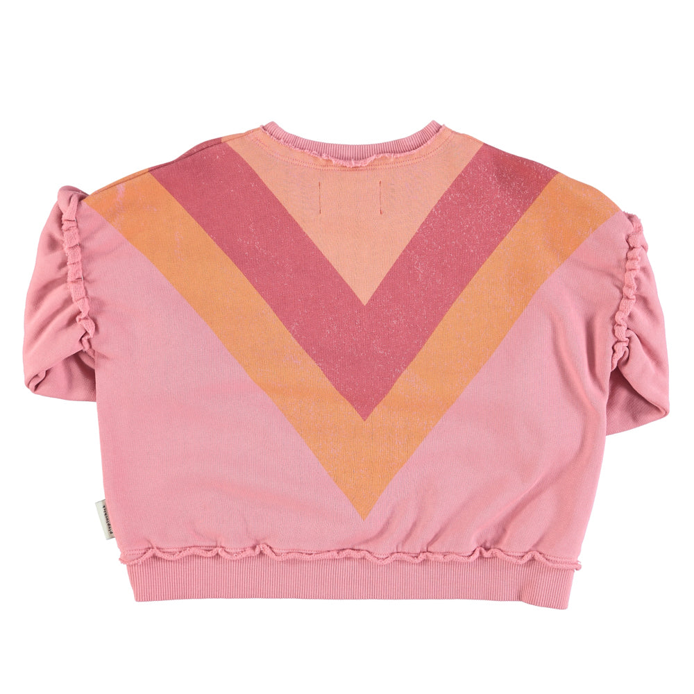 Sweatshirt 'triangle' in pink