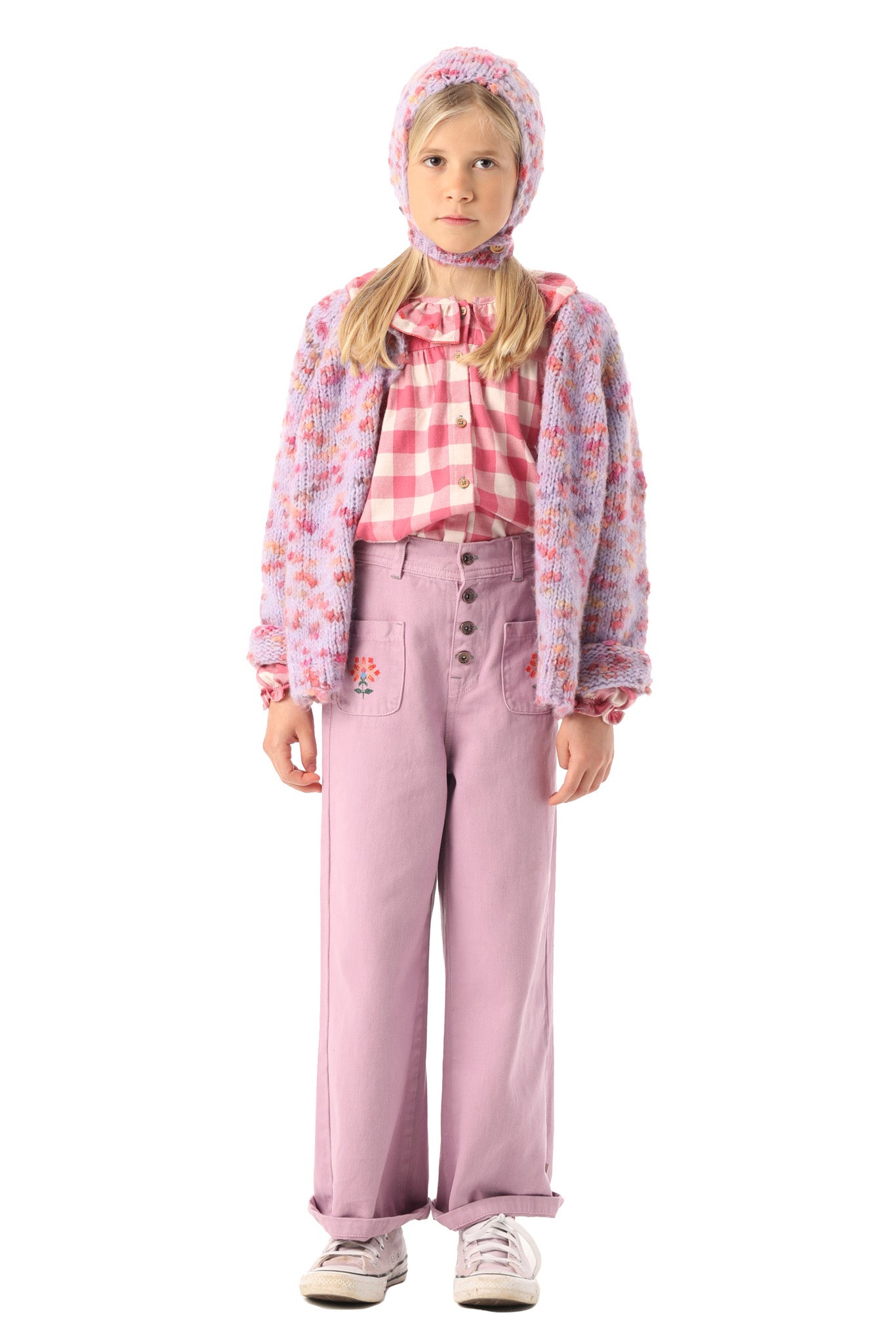 Bluse 'vichy' in checkered pink
