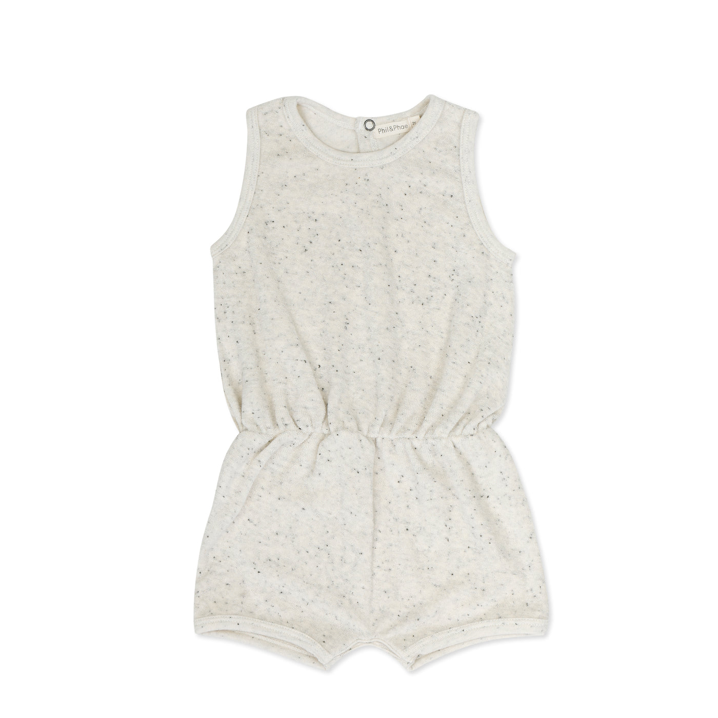 Frottee Playsuit 'Speckles' in cotton field