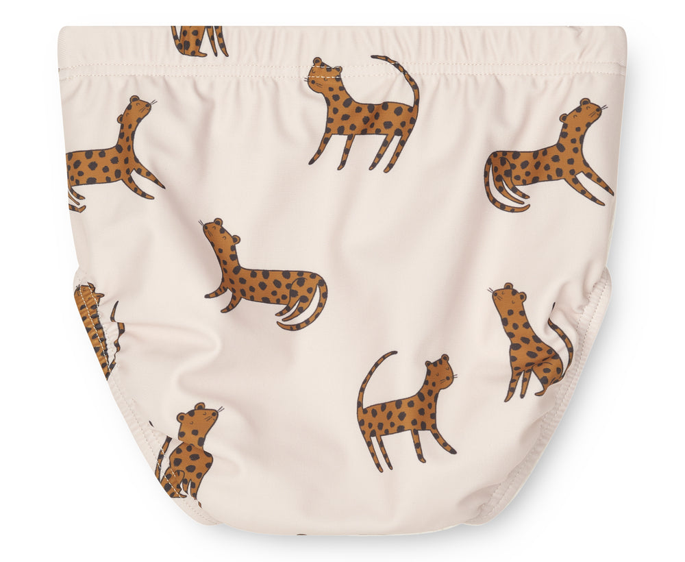 Baby Badehose 'Anthony' in leopard / sandy