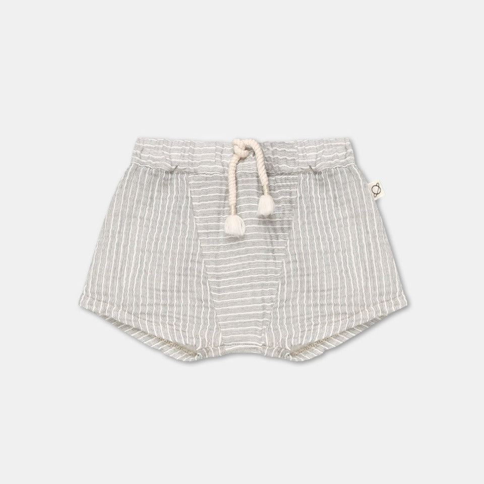 Baby Shorts 'Mon' in stripes anthracite