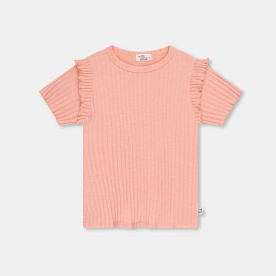 Ripp T-shirt 'Monique' in peach