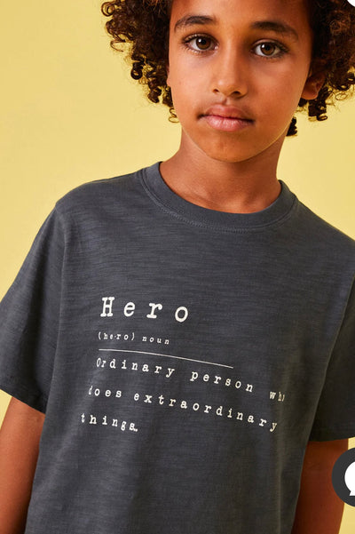 T-shirt 'Hero' in anthracite