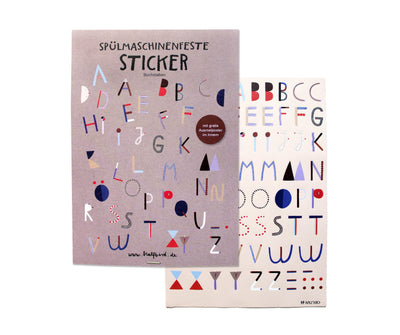 Spülmaschinenfeste Sticker 'Buchstaben'